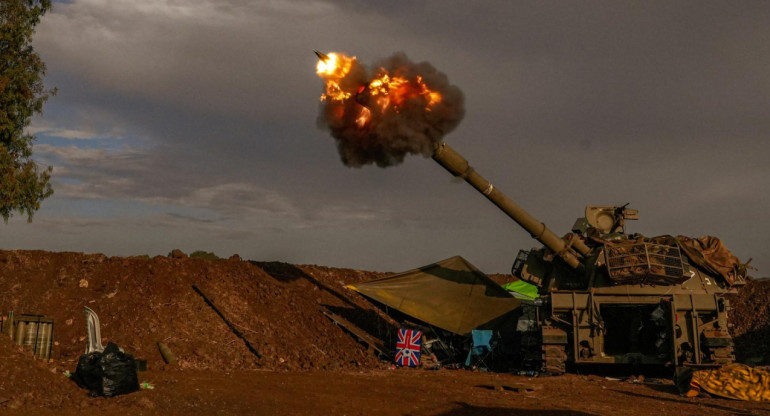 Bombardeos de Israel en la frontera con El Líbano. Foto: EFE.