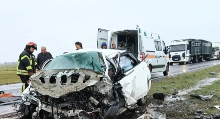 Accidente de Agustín Herrera. Foto: Lobos Noticias