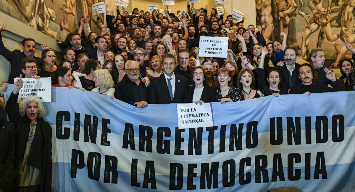 El candidato a presidente por Unión por la Patria participó de la apertura del Festival de Cine de Mar del Plata. Foto: Prensa.