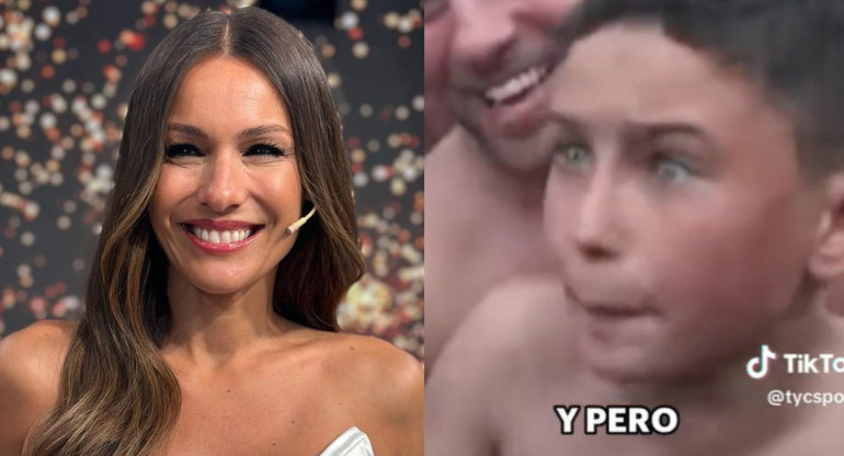 Pampita quiere regalarle entradas a un hincha de Boca que se hizo viral. Fotos: Instagram y Twitter.