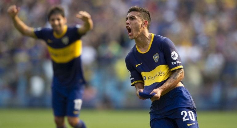 Leandro Paredes cuando jugaba en Boca. Foto: NA.