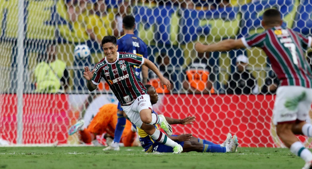 Gol de Germán Cano; Boca vs. Fluminense; Copa Libertadores. Foto: Reuters.