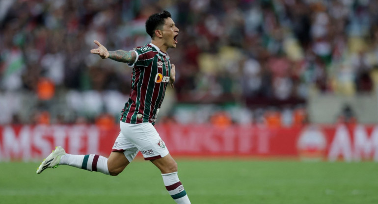 Festejo de Germán Cano; Boca vs. Fluminense; Copa Libertadores. Foto: Reuters.