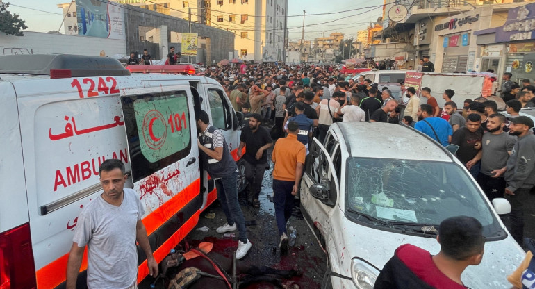 Ataque en Franja de Gaza. Foto: NA.