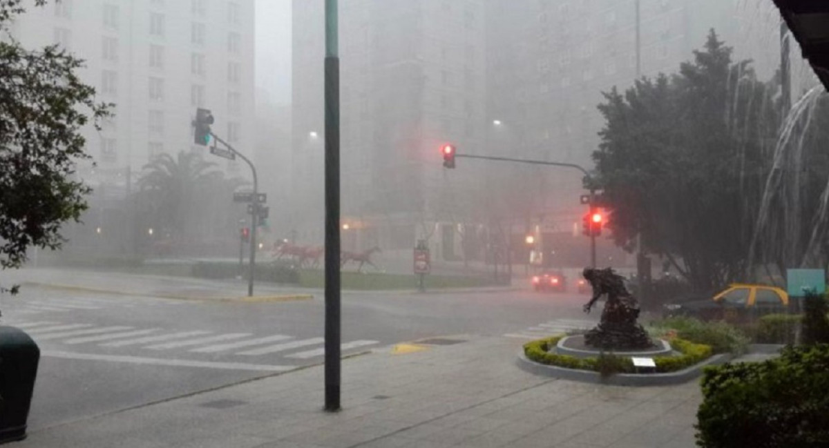 Mal clima en Buenos Aires. Foto: NA.