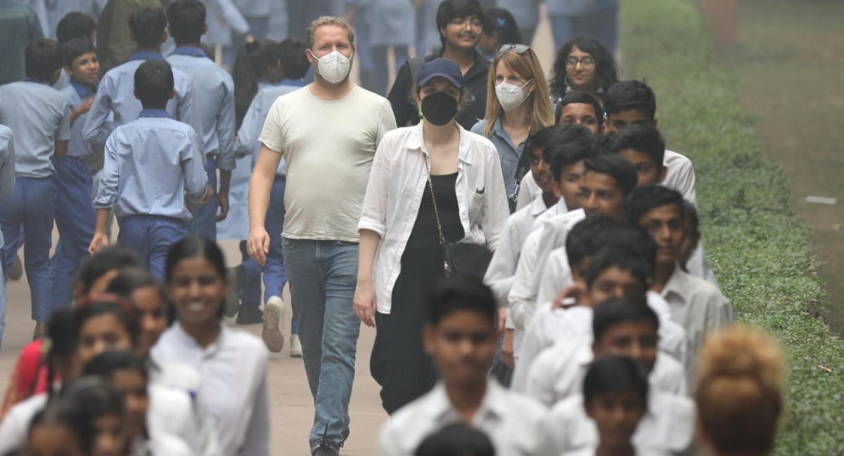 Cierre de colegios en Nueva Delhi. Foto: EFE.