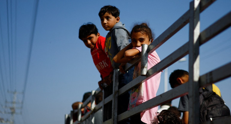 Niños palestinos en Gaza. Foto: Reuters.