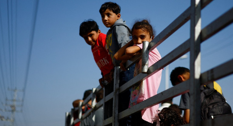 Niños palestinos en Gaza. Foto: Reuters.