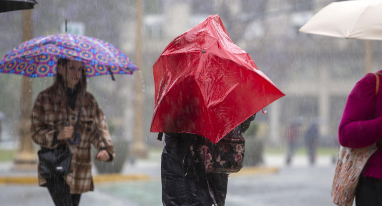 Lluvias eléctricas en Buenos Aires. Foto: NA