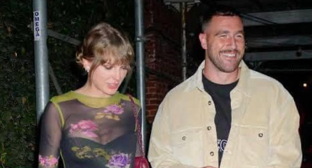 Taylor Swift y Travis Kelce. Foto: Twitter/Indie5051