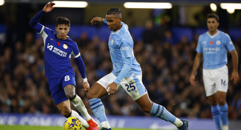 Chelsea y Manchester City empataron 4 a 4 en un partidazo. Foto: Reuters.