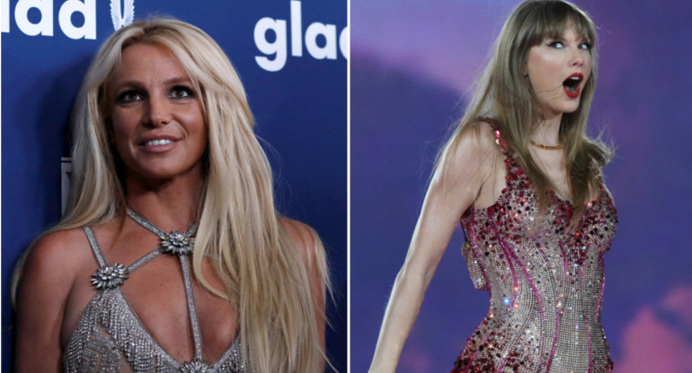 Britney Spears y Taylor Swift. Fotos: EFE - Télam.