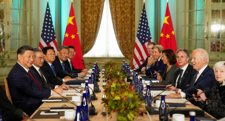 Encuentro de Joe Biden y Xi Jinping. Foto: EFE.