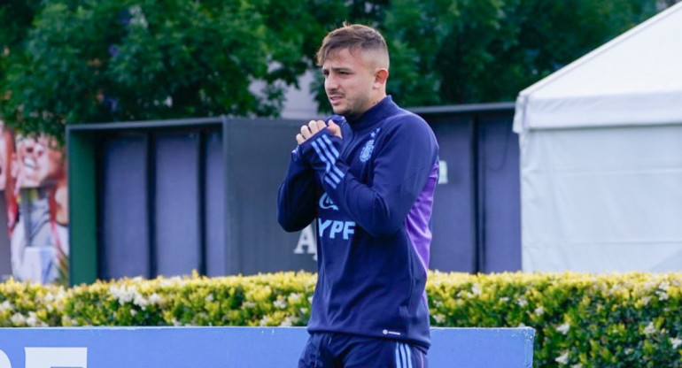 Pablo Maffeo en la Selección argentina. Foto: NA