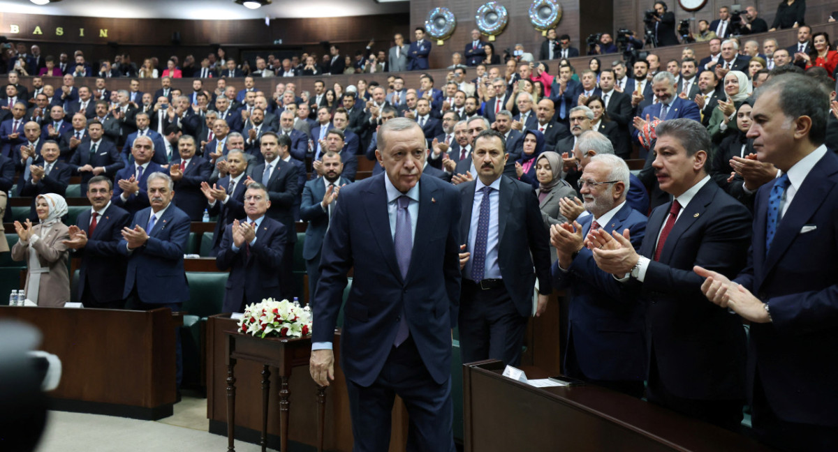 Recep Tayyip Erdogan en el Parlamento turco. Foto: Reuters