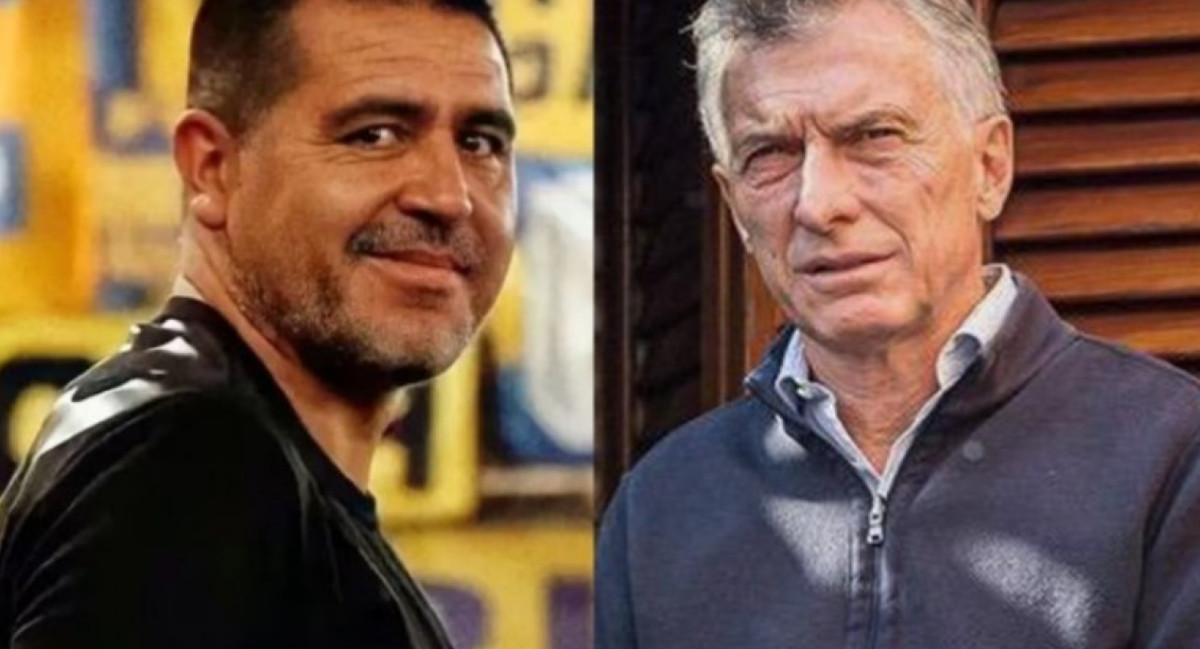 Juan Román Riquelme y Mauricio Macri. Foto: NA