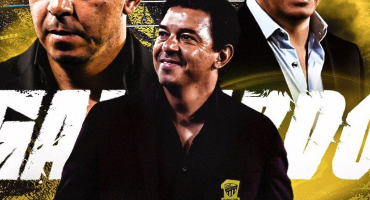 Marcelo Gallardo en el Al Ittihad. Foto: NA.