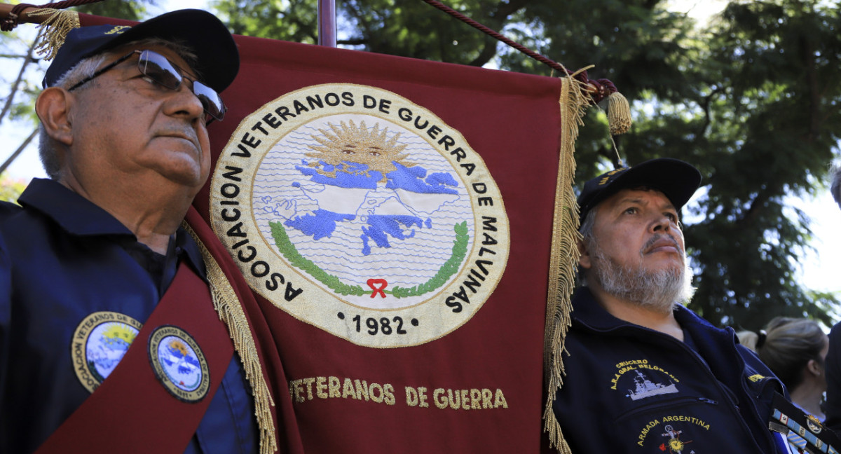 Veteranos de la Guerra de Malvinas. Foto: NA.