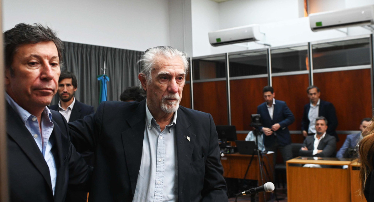 Federico Storani en el juicio por la muerte de su hijo. Foto: Telam.