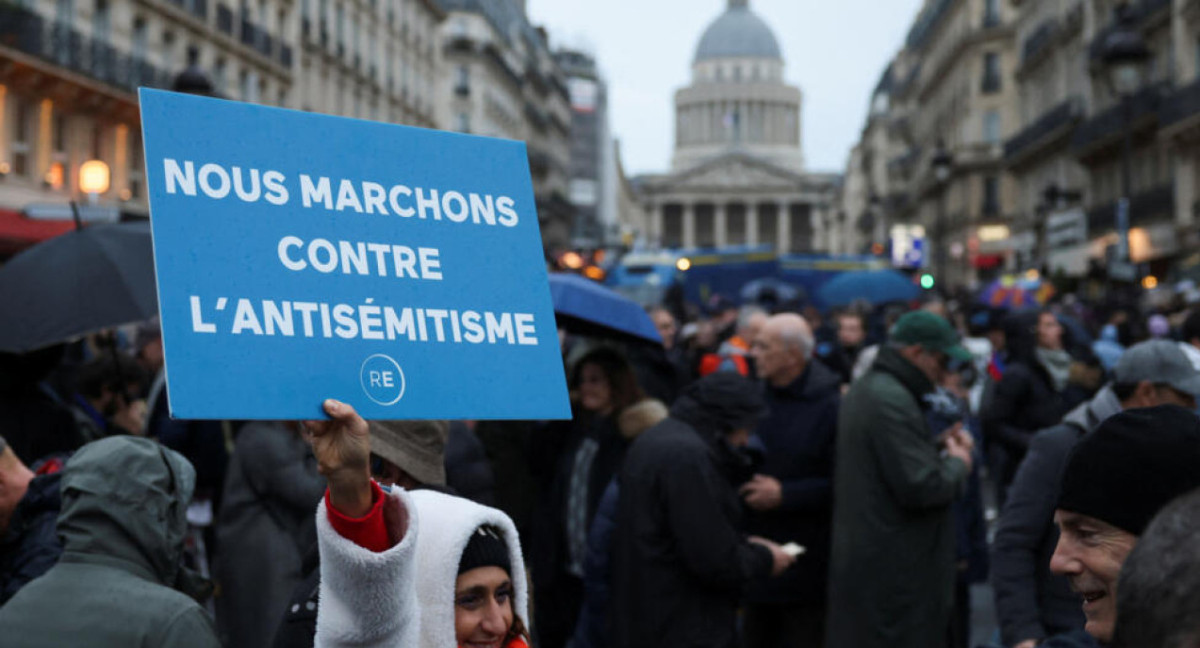 Marcha contra el antisemitismo en Francia. Foto: Reuters