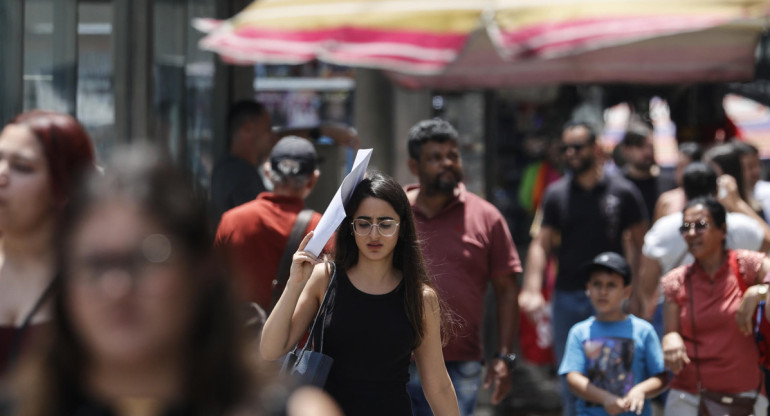 Ola de calor en Brasil. Foto: Télam