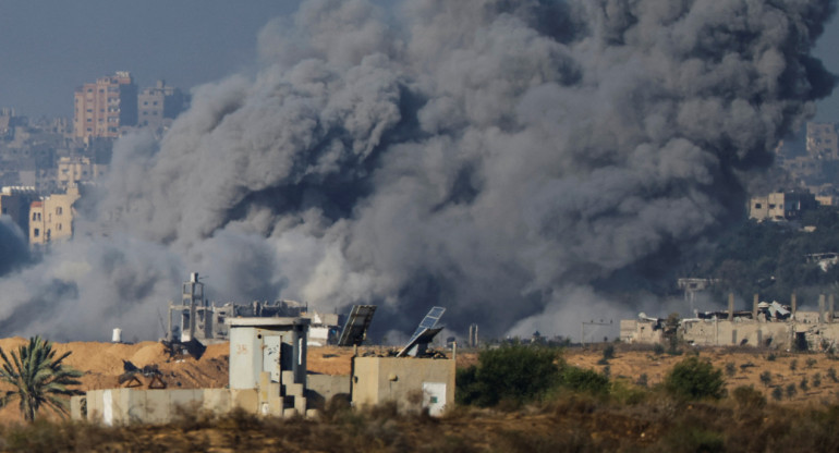 Bombardeos en Gaza. Foto: Reuters.