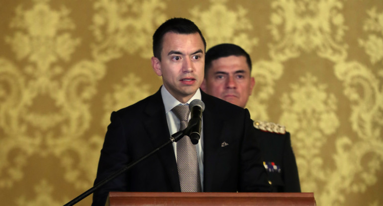 Daniel Noboa, presidente de Ecuador. Foto: EFE.