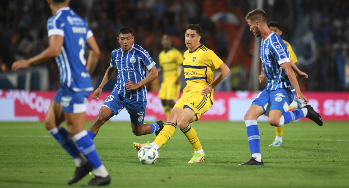 Miguel Merentiel; Godoy Cruz vs Boca Juniors. Foto: Télam