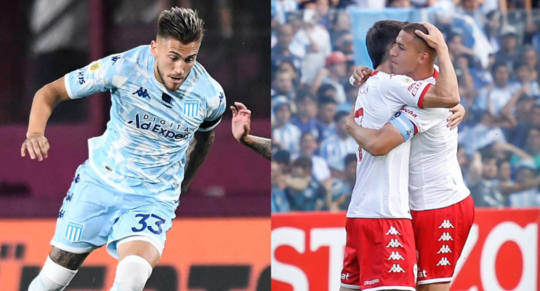 Racing y Huracán, los punteros de cada zona de la Copa de la Liga. Fotos: NA.