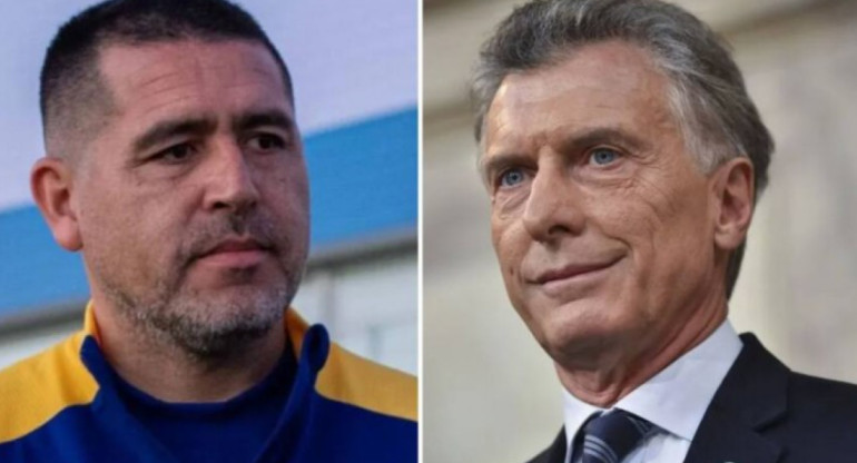 Riquelme y Macri. Foto: NA