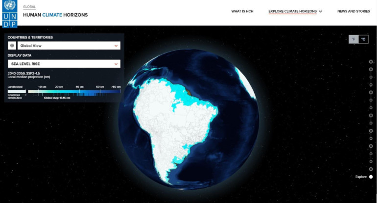 La ONU lanza una plataforma para concienciar sobre futuros efectos del cambio climático. EFE