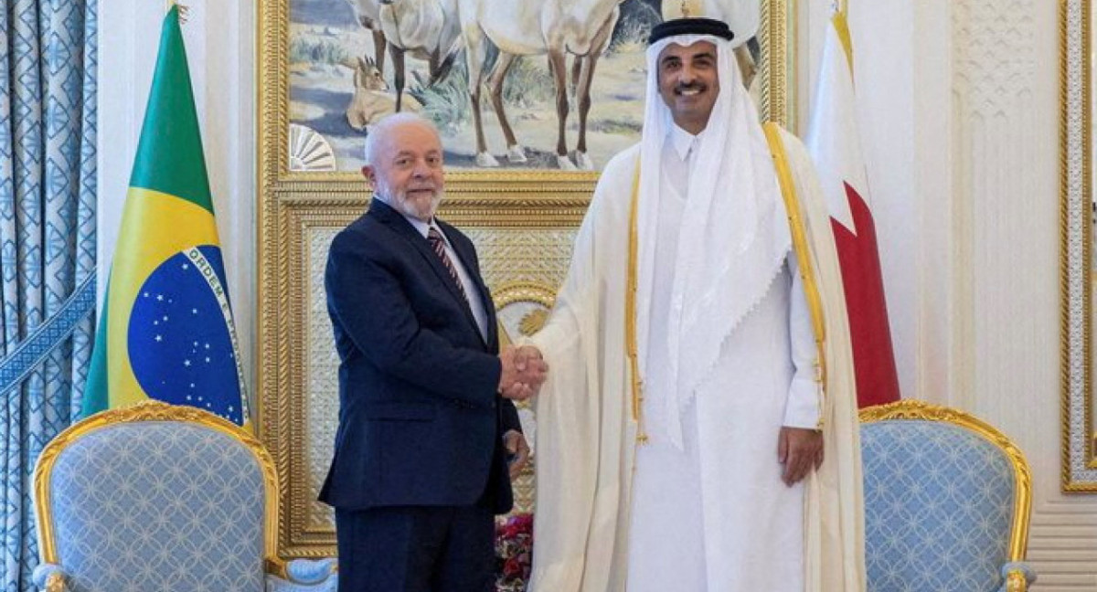 El presidente de Brasil, Lula Da Silva, visitó Catar. Foto Reuters.