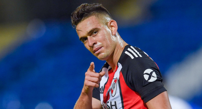 Rafael Santos Borré en River Plate. Foto: NA.