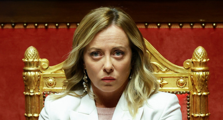 Giorgia Meloni, primera ministra de Italia. Foto: Reuters.