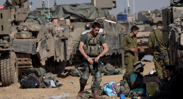 Soldados israelíes en Gaza. Foto: EFE