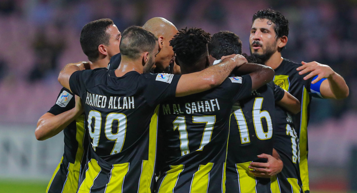 Festejo de gol. Foto: X @ittihad