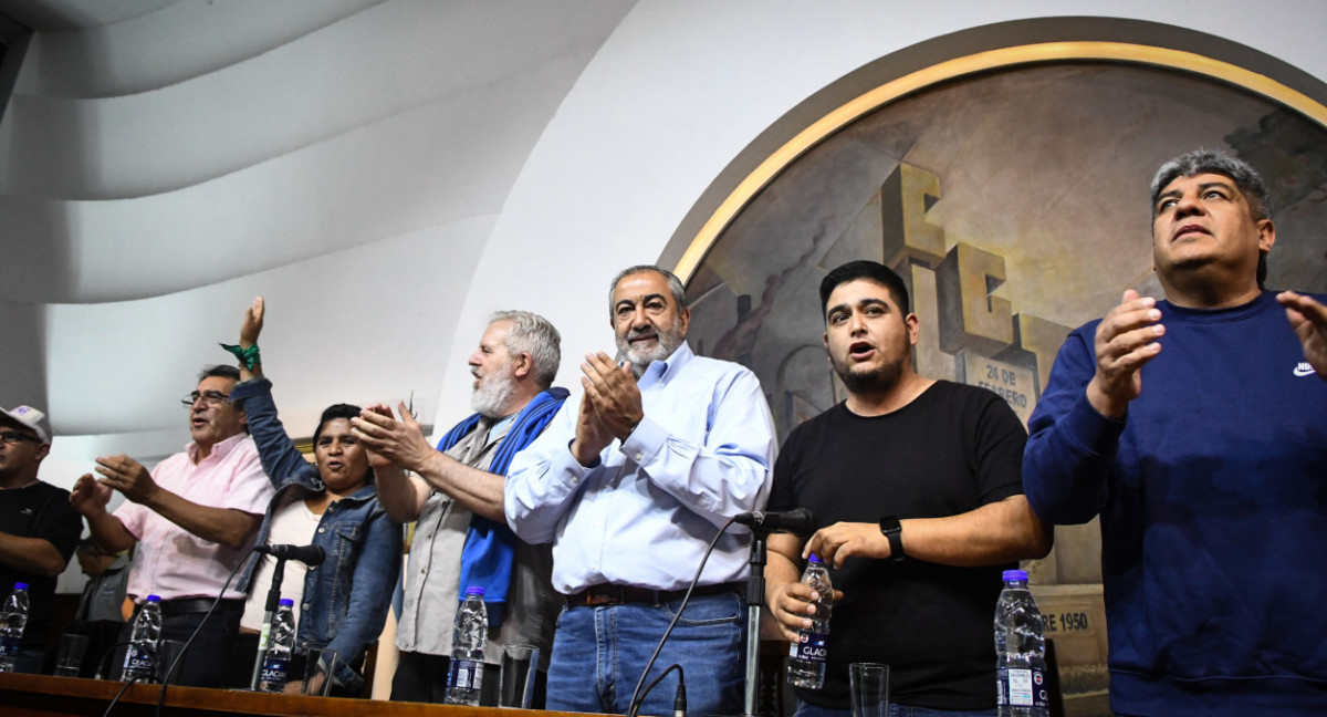 Sindicalistas se reunieron en la sede de la CGT. Foto: Télam