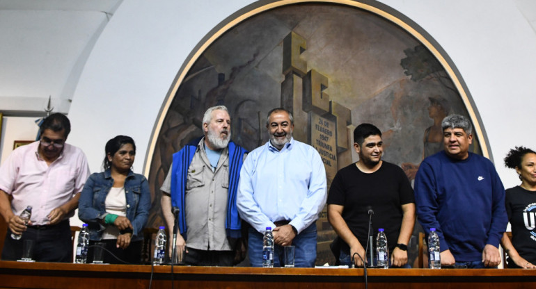 Sindicalistas se reunieron en la sede de la CGT. Foto: Télam