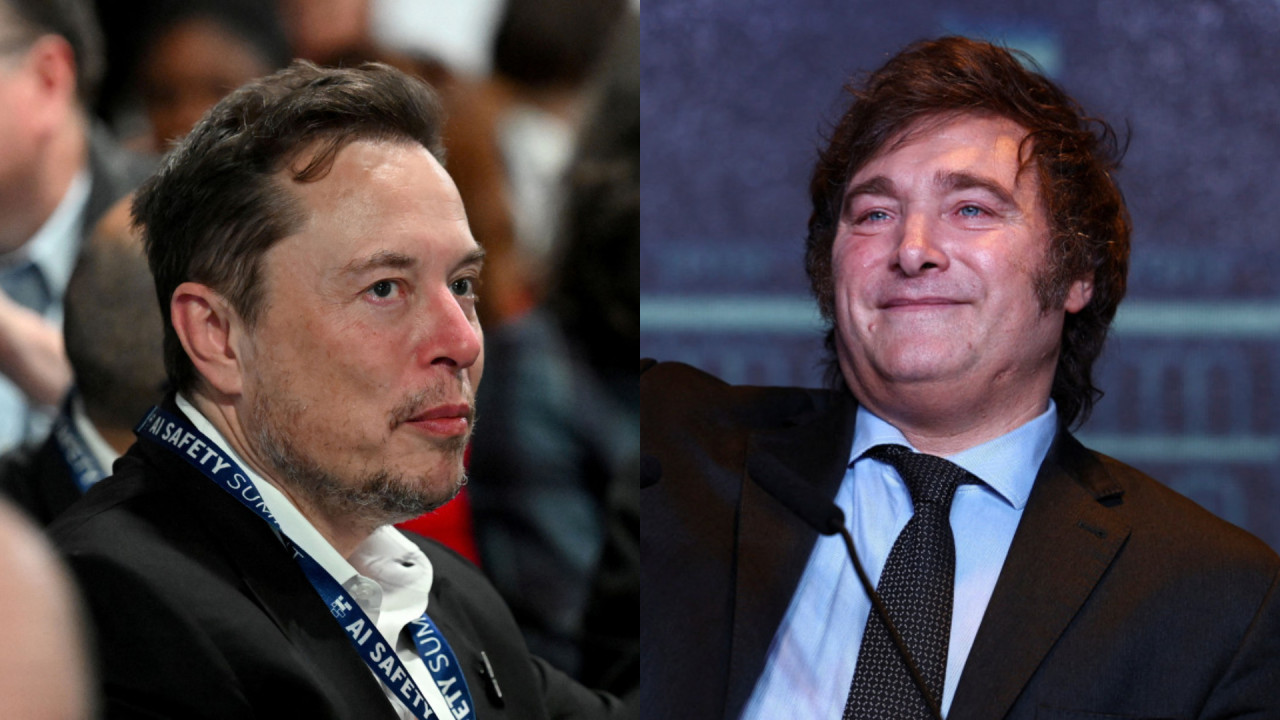 Elon Musk y Javier Milei. Foto: Reuters.