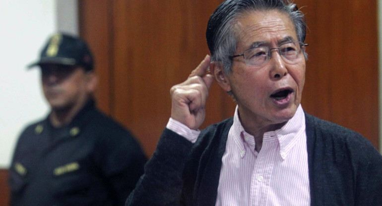 El expresidente peruano Alberto Fujimori durante una audiencia en Lima. Foto: EFE