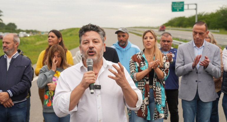 Parte del tramo de casi 50 kilómetros de la autopista Presidente Perón inaugurado. Foto: X.