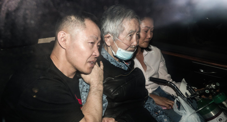 Alberto Fujimori en libertad. Foto: EFE