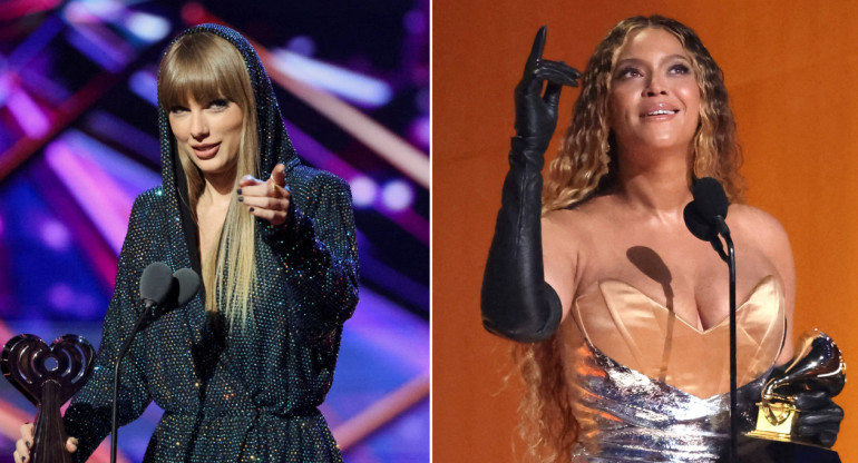 Taylor Swift y Beyoncé. Fotos: Reuters.