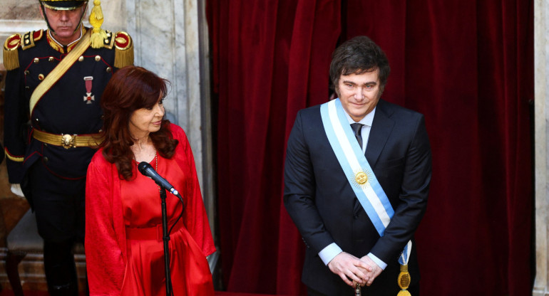 Asunción de Javier Milei. Foto: Reuters.