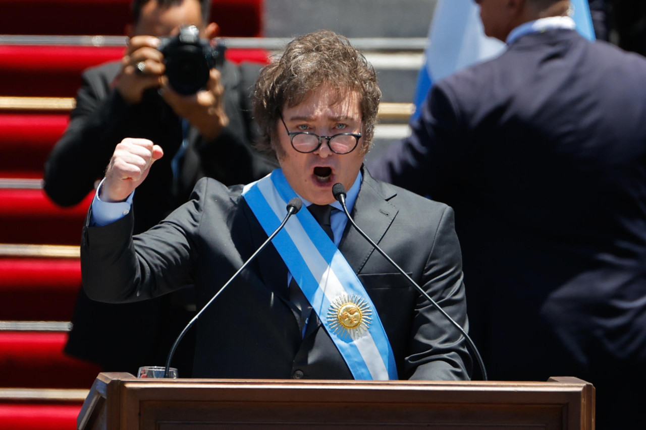 Asunción de Javier Milei. Foto: EFE.