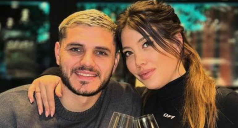 Wanda Nara y Mauro Icardi. Foto: Instagram.