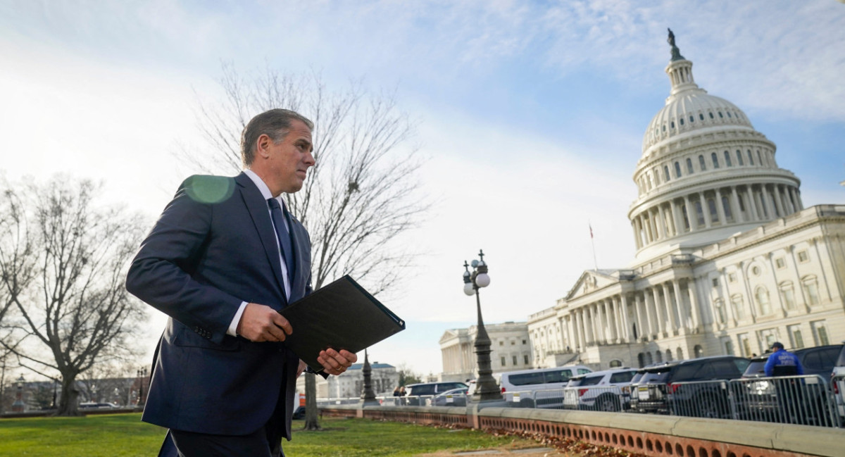 Hunter Biden declaró a la prensa en el Congreso. Foto: Reuters