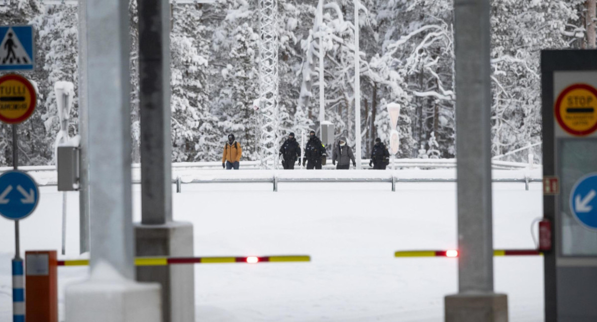 Frontera en Finlandia. Foto: EFE