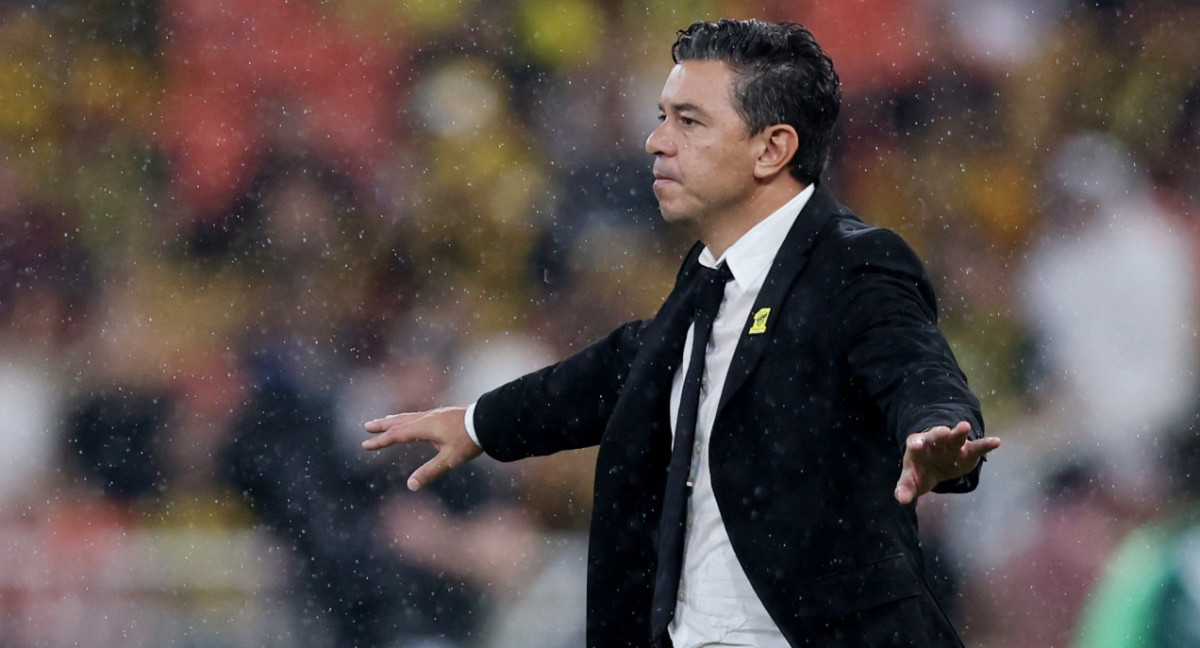 Marcelo Gallardo en el Al Ittihad. Foto: REUTERS.