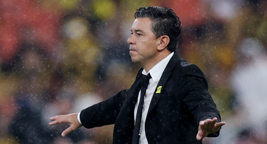 Marcelo Gallardo en el Al Ittihad. Foto: REUTERS.